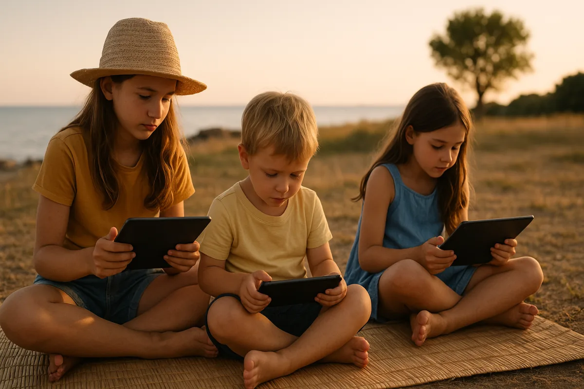Bambini, schermi e vacanze: le regole visive di fine luglio
